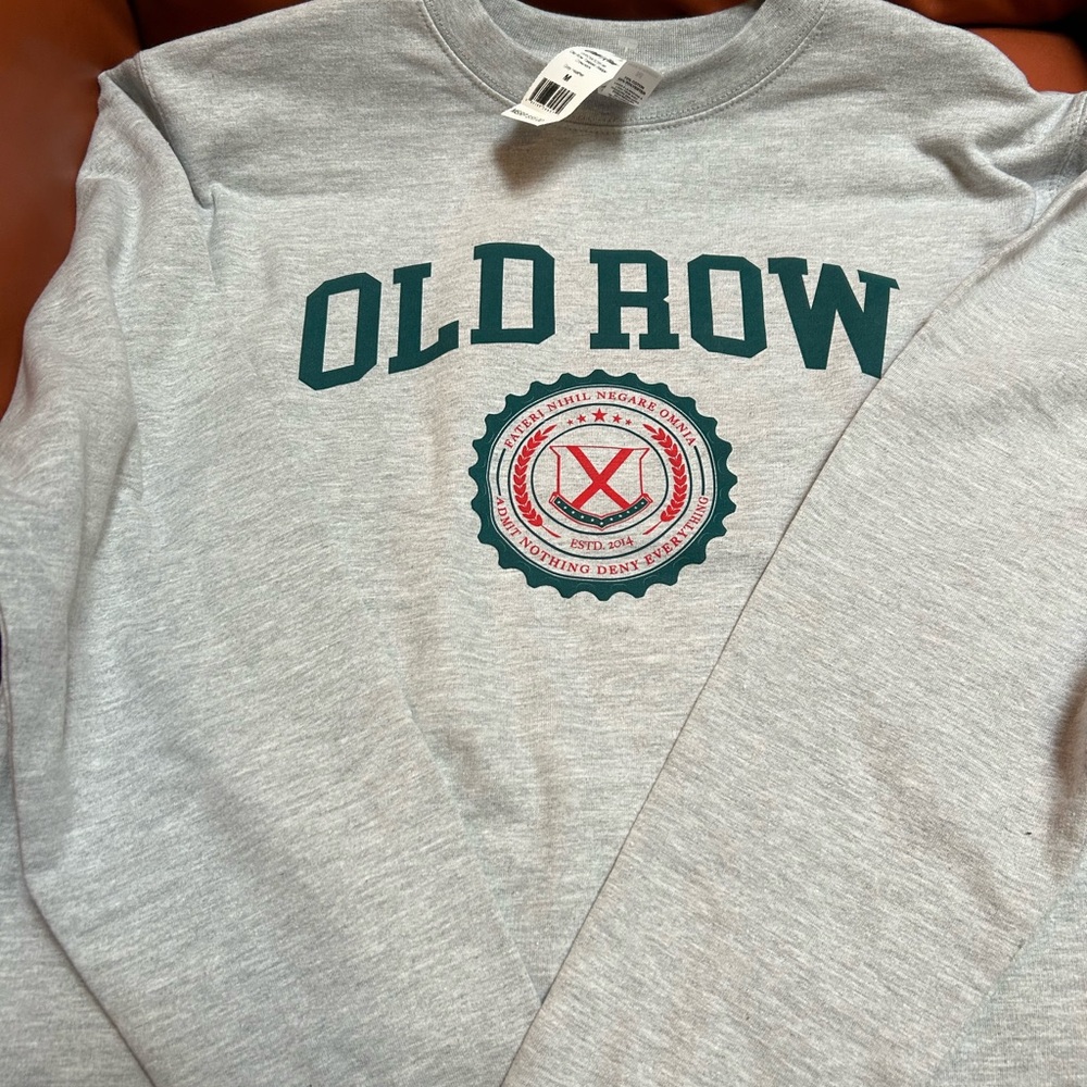 Old Row Gray Sweatshirt with Green Logo